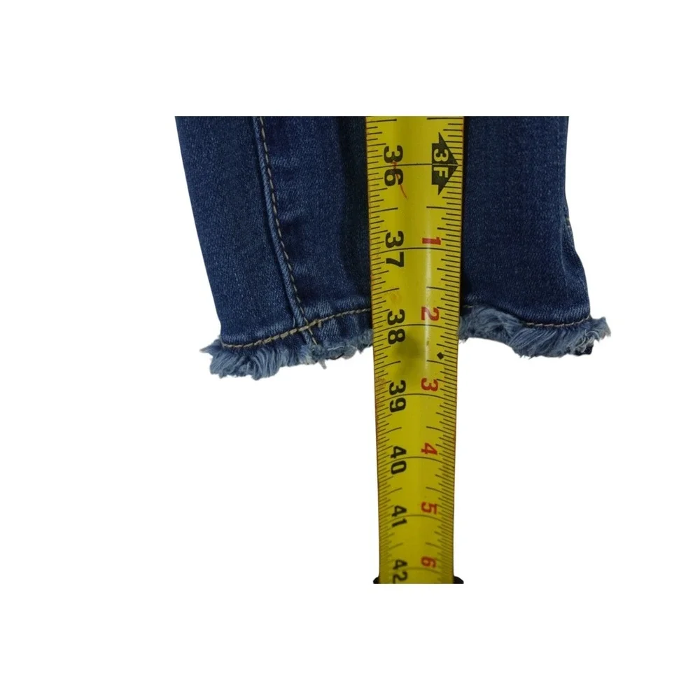 Kancan Los Angeles Skinny Jeans Womens 9 Blue Denim Cotton Distressed Frayed Hem